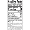 Nutrition facts label for a product with 0 calories per serving.