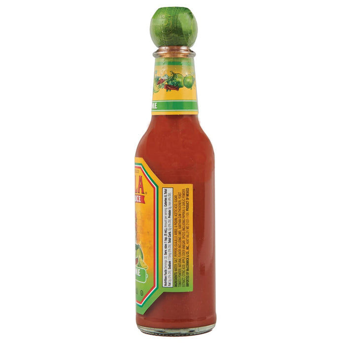 A bottle of Tapatio Hot Sauce with a lime flavor.