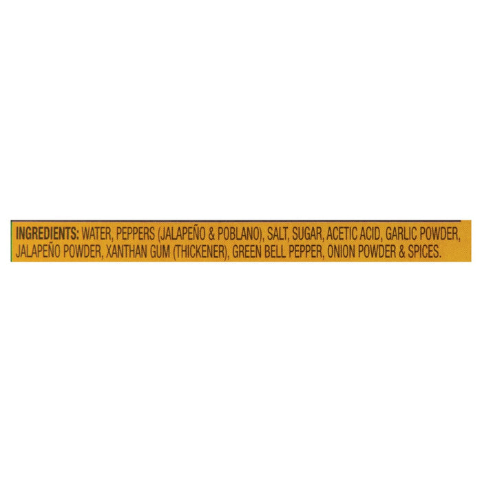 The ingredients for the product are listed on a yellow label.