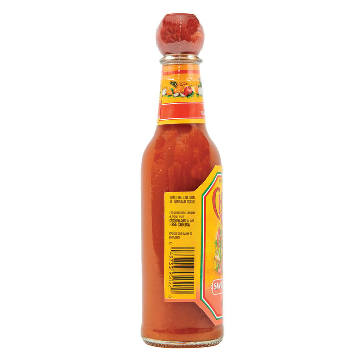 A bottle of Cholula Original Hot Sauce.