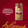 A jar of McCormick fennel seeds is displayed with the text Carefully sourced for exceptional taste.