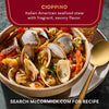 A bowl of McCormick Cioppino, an Italian American seafood stew with fragrant, savory flavor.