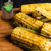 Grilled corn on the cob seasoned with Grill Mates Roasted Garlic &amp; Herb seasoning.