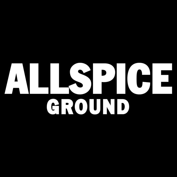 The Allspice Ground logo is white text on a black background.