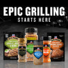 McCormick Grill Mates seasoning packets for Montreal Steak, Applewood Rub, and Griller's Choice.