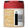 A glass jar of McCormick Mustard Seeds with a red lid.