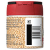 A jar of McCormick Sesame Seeds with a red lid and a white label with a barcode and product information.