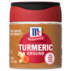 A jar of McCormick Ground Turmeric with a turmeric root on the label.