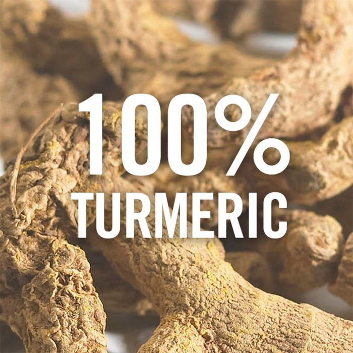 Close up of 100% turmeric root.