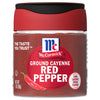 A jar of McCormick Ground Cayenne Red Pepper.