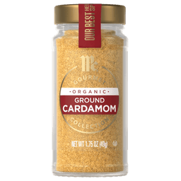 A jar of McCormick Organic Ground Cardamom.