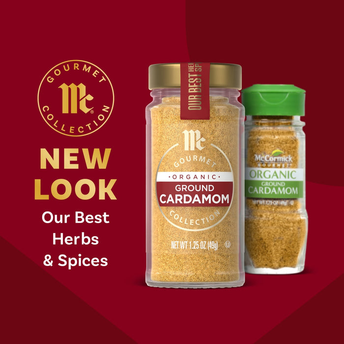 McCormick is promoting their new look for their best herbs and spices, featuring Ground Cardamom.