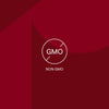 A Non-GMO label on a red background indicates the product does not contain genetically modified organisms.
