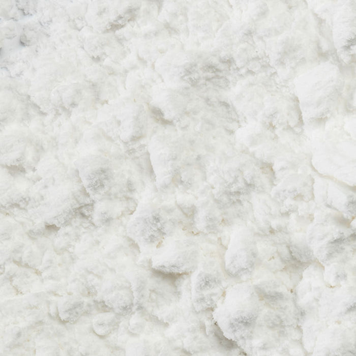 Close-up of a pile of white cornstarch.