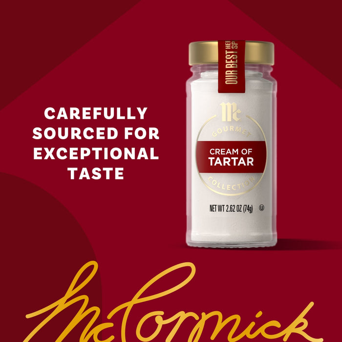McCormick Cream of Tartar is carefully sourced for exceptional taste.