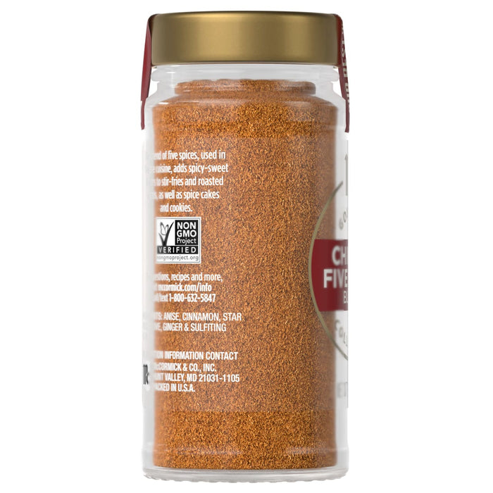 A jar of McCormick Chili Powder is displayed, showcasing its color and texture.