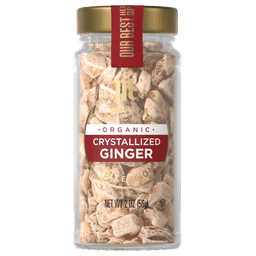 A jar of Trader Joe's Organic Crystallized Ginger.