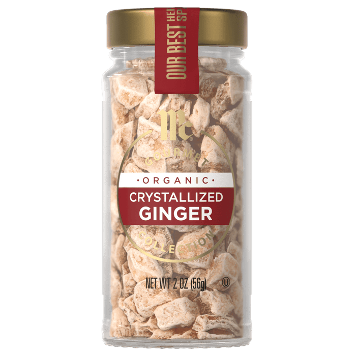 A jar of Trader Joe's Organic Crystallized Ginger.