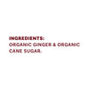 The ingredients list shows organic ginger and organic cane sugar.
