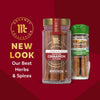 McCormick Gourmet Collection spices are shown with a new look for their best herbs and spices.