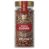 A jar of McCormick Gourmet Whole Cloves Collection is displayed, showcasing the brand and product.