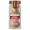 A jar of McCormick Gourmet Organic Whole Nutmeg Collection.