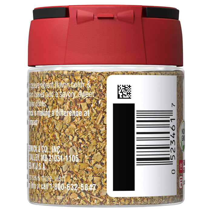 A glass jar of McCormick Italian Seasoning with a red lid.