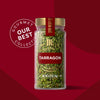 A jar of McCormick Gourmet Tarragon, part of their Our Best Collection.