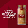 A jar of The Spice Hunter Celery Salt, a versatile blend of ground celery seed and coarse ground salt.