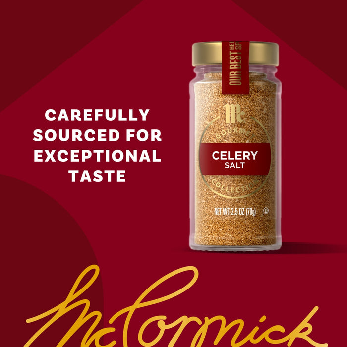 McCormick Celery Salt is carefully sourced for exceptional taste.