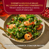 A vibrant Shrimp and Arugula Salad with Lemony Mustard Vinaigrette, elevated by a savory touch of celery salt, as promoted by McCormick.