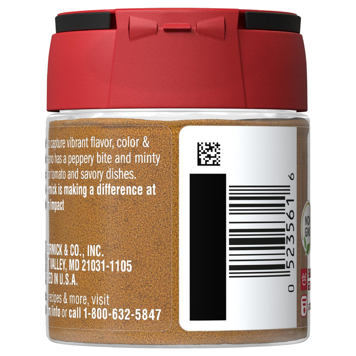 A glass jar of McCormick Italian Seasoning with a red lid.
