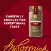 A McCormick Gourmet Mint spice jar is displayed with the text Carefully Sourced for Exceptional Taste.