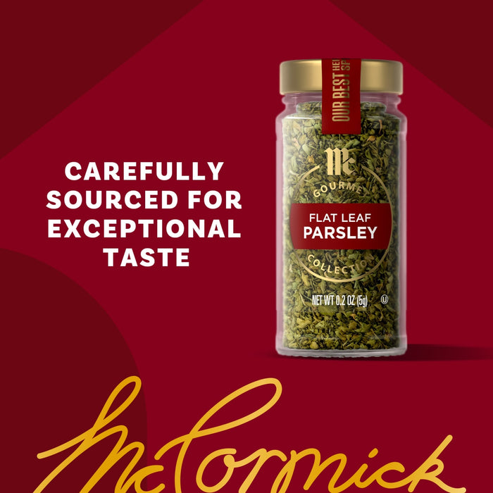 McCormick Flat Leaf Parsley is carefully sourced for exceptional taste.