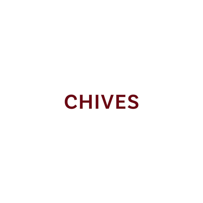 The word CHIVES is displayed in a simple, bold font.
