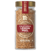 A jar of McCormick California Lemon Peel seasoning.
