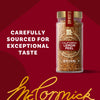 A jar of McCormick California Lemon Peel is displayed with the text Carefully sourced for exceptional taste.