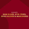 This image promotes the use of a product to elevate ham glaze, stir-fries, spice blends, and marinades.