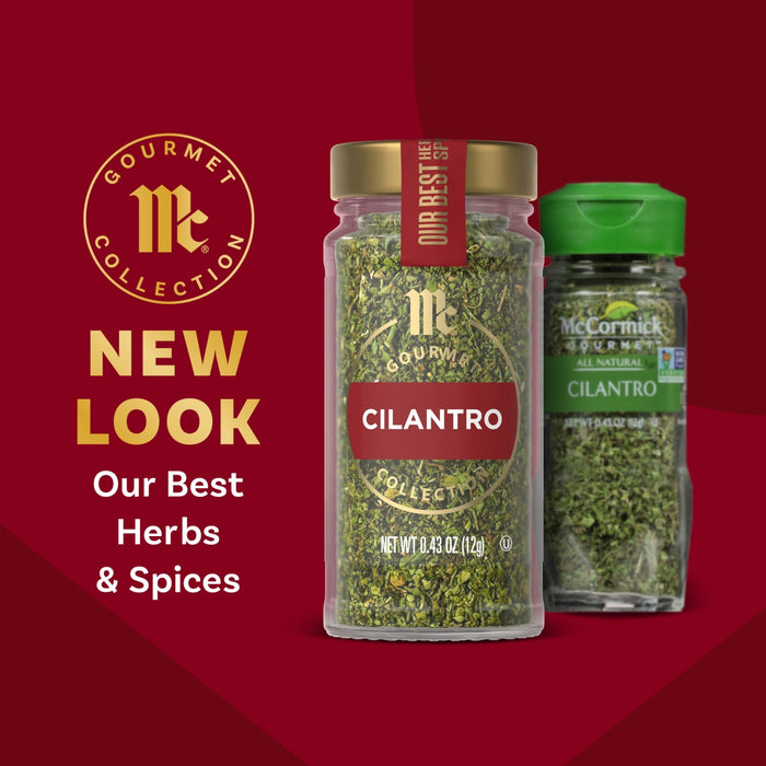 McCormick Gourmet Collection presents a new look for their best herbs and spices, featuring Cilantro and Chives.