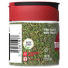 A glass jar of McCormick Tarragon Leaves with a red lid and a white label with a barcode and product information.