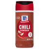 A bottle of McCormick Chili Powder.