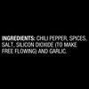 A list of ingredients for a chili pepper product.