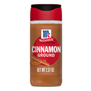 A jar of McCormick Ground Cinnamon.