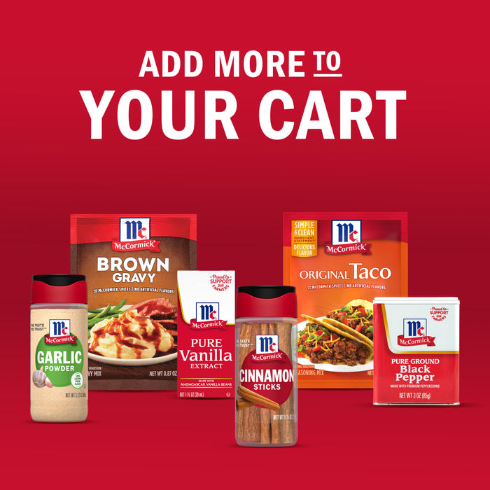 McCormick spices and seasonings are displayed with the text Add More to Your Cart.