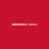 The image shows the ingredient list for a product, which simply states cinnamon.