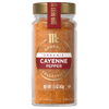 A jar of McCormick Gourmet Organic Cayenne Pepper.