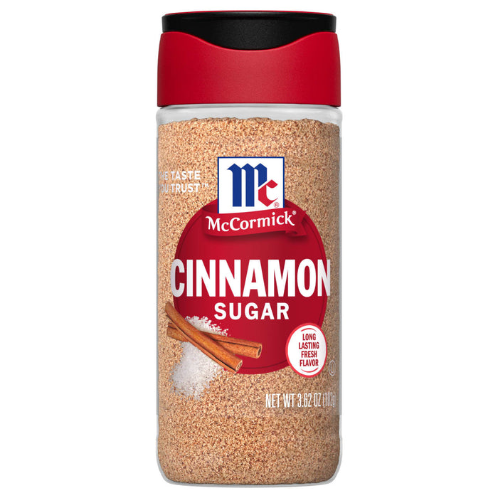 A jar of McCormick Cinnamon Sugar.