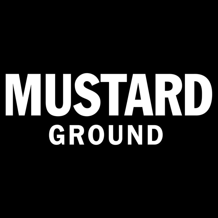 The Mustard Ground logo is in white text on a black background.