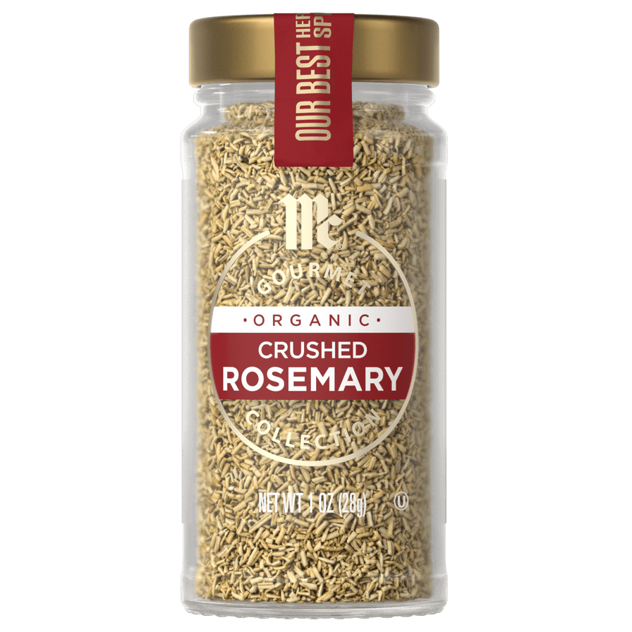 A jar of The Spice Hunter Organic Crushed Rosemary.