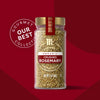 A jar of McCormick Gourmet Crushed Rosemary is displayed with an Our Best Collection seal.